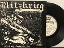 Blitzkrieg - Lest We Forget 7” EP 1982 No Future Records – Oi 8 VG+/VG+ UK