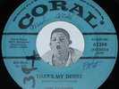 R&B Doo Wop 45 THE EXOTICS That's My Desire / Darling I Want Coral Records
