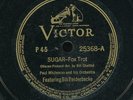78tk-Jazz-VICTOR 25368-Paul Whiteman-Bix Beiderbecke-(Sugar/From Monday on)