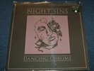 NIGHT SINS - Dancing Chrome LP goth darkwave White Vinyl Funeral Party RARE OOP