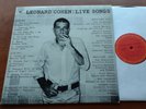 CANADA  NM- LEONARD COHEN Live Songs 1973 1st Press FOLK ROCK LP