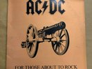 AC/DC LP Vinyl For Those about to Rock Atlantic 1981 Embossed VG