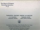 LIBRARY OF CONGRESS -20th Century Poetry In English- 1960 Red Vinyl Lp w/Insert