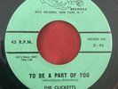 The Clicketts - Because Of My Best Friend / To Be A Part - Dice - RARE DOOWOP 45