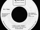 PARADISE 'The Last Time' Rare 1977 Near Mint Never played Disco Funk Promo 45