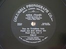 Gina Ciaparelli & Juan Valls Verdi Aida 78 RPM Single Side Columbia 10612