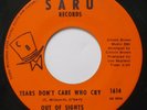 Funk Soul 45 - Out Of Sights – Tears Don't Care Who Cry - Saru VG+ HEAR