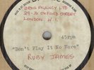 RUBY JAMES*DON'T PLAY IT NO MORE*ACETATE*MOD*SOUL*THE EMIDISC LABEL*LISTEN