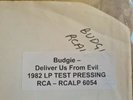 Budgie LP Deliver Us From Evil 1 Sided Test Press Of UK RCA 1st Press PROG