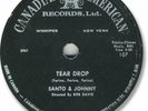 1959 SANTO & JOHNNY Rock’n Roll 78 RPM Record Tear Drop/Long Walk Home