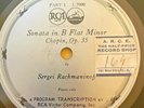 RACHMANINOFF Chopin Piano Sonata 1931 VICTOR PROGRAM TRANSCRIPTION LONG-PLAY LP