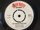 REGGAE 7”45 DELROY WILSON “PUT YOURSELF IN MY PLACE”/“IT HURTS” 1969 HI NOTE