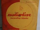 5 VINTAGE UNUSED AUDIODISCS BLANK 10 INCH VINYL RECORDING RECORDS YELLOW LABEL
