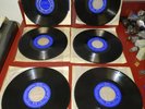 6 Rare 1965 Seeburg 1000 Blue Label Mood Library Records 16 2/3 RPM