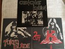 Genghis Khan - Double Dealin - Uk Original Nwobhm 2 7” & Tokyo Blade Pic Sleeves