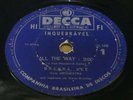 BRENDA LEE 1962 “ALL THE WAY/TRAGEDY” UNIQUE EDITION  RARE 10” 78 RPM BRAZIL
