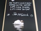 Echo & The Bunnymen Ian McCulloch LIPS LIKE SUGAR HAND WRITTEN LYRIC CARD SIGNED