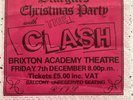 CLASH -  Brixton Academy 7th December 1984 Signed/Autographed Ticket