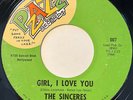 SINCERES Girl I Love You/Don't Waste My Time RARE NORTHERN SWEET SOUL 45 *hear*