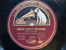 SHERLOCK HOLMES CREATOR SIR ARTHUR CONAN DOYLE 1930 12” HMV 78, RARITY