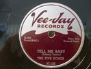 THE FIVE ECHOES - 78rpm R&B VEE-JAY #129 - TELL ME BABY / I REALLY DO