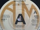 The Police,DEMO,So Lonely/No Time This Time,EX/EX,A&M,1978,Sting,New Wave 