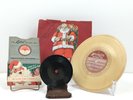 PAIR 1950s Christmas North Pole And Wilcox-Gay Recordio Discs, 3.5
