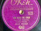 Jazz 78 BILLIE HOLIDAY Okeh 6270 God Bless the Child & Solitude E+