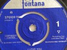The Volumes,I Love You/Dreams,EX,Fontana,1962,Rock n Roll,Doo-Wop