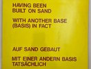 Having Been Built On Sand- Lawrence Weiner & Richard Landry- First Pressing