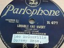 Parlophone 78rpm Annette Hanshaw Vocal Lovable and Sweet