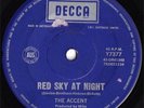 Accent Rare OZ 45 Red sky at night VG+ ’67 Decca Y7377 Psyche Monster