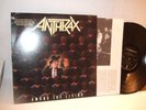 ANTHRAX AMONG THE LIVING ISLAND 90584-1 GOLD PROMO STAMP ON COVER MINT- LP