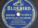 Carter Family - Why Do You Cry Little Darling? Bluebird 33-0502, Country 78 1943