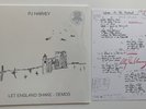 PJ HARVEY Let England Shake Demos Vinyl LP w Signed Lyric Sheet Minor Dings NEW