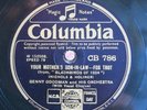 Benny Goodman / Billie Holiday  78 RPM - Your Mother's Son-In-Law (01-1022)