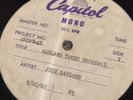 RARE JUDY GARLAND LP UNRELEASED ACETATE 1962 TAKES BROADWAY METAL RECORD