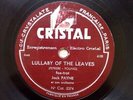 Jack Payne Lullbay of the leaves & Paradise 78 Tours RPM Cristal 5374