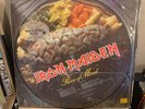 ORIGINAL 1983 IRON MAIDEN LP PIECE OF MIND PICTURE DISC STICKER EXCELLENT/MINT-