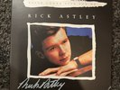 signed never gonna give you up (7” blue vinyl) autographed rick astley 1950/2500
