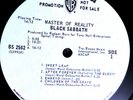 (MINT) 1971 WHITE PROMO Ozzy BLACK SABBATH - REALITY MASTER Hard HEAVY Psych LP