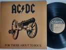 AC/DC For Those About to Rock LP Embossed cover