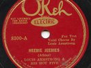HEAR- Rare Pre-War Jazz 78 - Louis Armstrong - Heebie Jeebies - OKeh # 8300