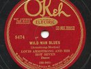 HEAR - Rare Pre-War Jazz 78 - Louis Armstrong - Wild Man Blues - OKeh # 8474