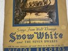 Vintage “Songs from Walt Disney’s Snow White & The Seven Dwarfs” Victor Records