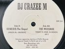 DJ Crazee M - Genesis / The Message Very Rare Breakbeat Hardcore Jungle Record