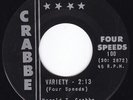Screaming TX Frat Garage FOUR SPEEDS Variety / El Santa 45 Crabbe HEAR