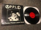 Apple A.P.P.L.E. All Punks Please Leave Earth LP Rare OOP Punk Vinyl Plays Great