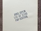 Janis Joplin - Live At Texas Pop Festival Vinyl LP US Not on Label VG+