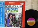 SONNY & CHER LOOK AT US ATCO SP-8613T JAPAN OBI PROMO VINYL LP